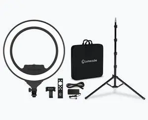 Lume Cube Ring Light Pro | Wireless Professional Lighting for Photography  Streaming  Video | Fully Adjustable Color and Brightness | Includes Sturdy  Portable Tripod Mount and Padded Carrying Case