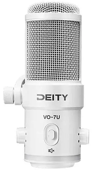 Deity Microphones VO-7U Dynamic Supercardioid USB Streamer Microphone with Desktop Tripod, White