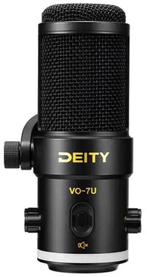 Deity Microphones VO-7U Dynamic Supercardioid USB Streamer Microphone with Desktop Tripod, Black