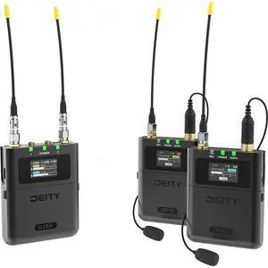 Deity Microphones Theos Digital 2-Person Camera-Mount Wireless Omnidirectional Lavalier Microphone System, 550-663MHz