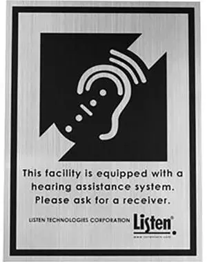 Listen Technologies LA-304 Assistive Listening Notification Signage Kit