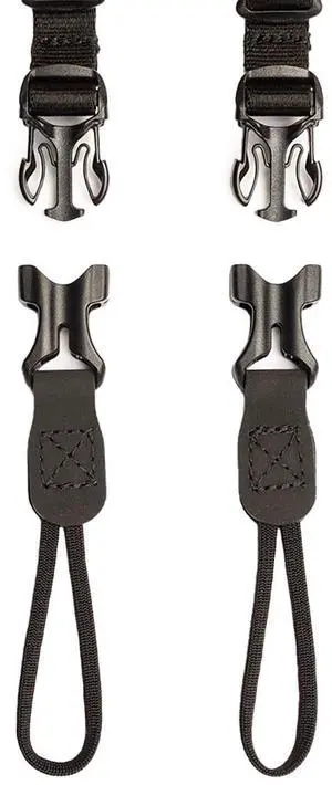 Cotton Carrier Anchor Loops for Camera Strap, Pair, Black