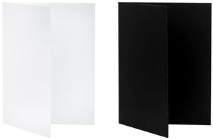 V-FLAT WORLD Tabletop V-Flat Small (18"x12"), 2-Pack, 1-White 1-Black V-FLAT WORLD Tabletop V-Flat Small (18"x12"), 2-Pack, 1-White 1-Black