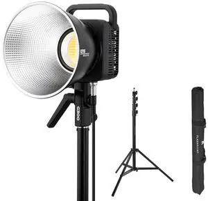 Zhiyun MOLUS G300 300W Bi-Color COB LED Light, Bundle with 9.5' Pro Air-Cushioned Light Stand
