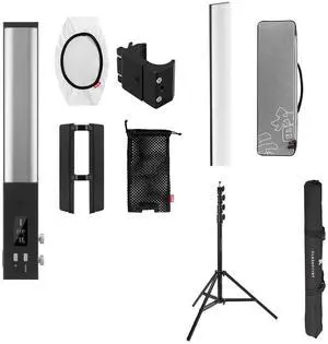 Zhiyun CINEPEER C100 1.2' 100W Portable RGBWW LED Light Wand Combo, Bundle with 9.5' Pro Air-Cushioned Light Stand
