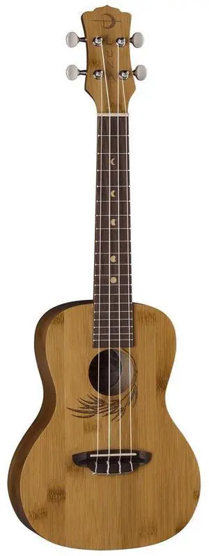 Luna Uke Bamboo Concert Ukulele with Gigbag, 19 Frets, 'C' Shape Neck, Walnut Fretboard, Satin Natural