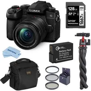 Panasonic LUMIX G97 Mirrorless Camera with LUMIX G Vario 12-60mm f/3.5-5.6 Aspherical Lens, Black