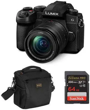 Panasonic LUMIX G97 Mirrorless Camera with LUMIX G Vario 12-60mm f/3.5-5.6 Aspherical Lens, Black
