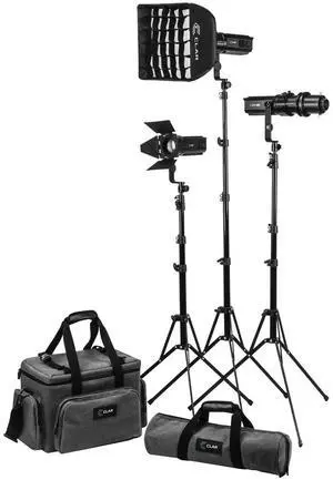 CLAR S30 Focusing LED Light 3-Light Kit (Godox S30-D) #CL-S30-D CLAR S30 Focusing LED Light 3-Light Kit (Godox S30-D) #CL-S30-D