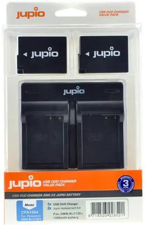Jupio Value Pack with 2x DMW-BLC12E 7.2V 1200mAh Lithium-Ion Battery and USB Dual Charger