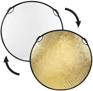Glow Circular Collapsible Reflector with Handles (52", Wave Gold/White)