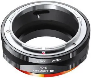 K&F Concept KF M13105 High-precision Lens Adapter Ring, Coated with Matte Paint, Orange Secondary Oxidation, FD-NEX PRO