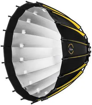 Glow Glow Profond Quick-Open 27.5" Deep Parabolic Softbox (70cm), Octadecagon Fiberglass Rod Round Soft Box with Interchangeable Bowens Mount is Suitable for Outdoor and Indoor Shooting