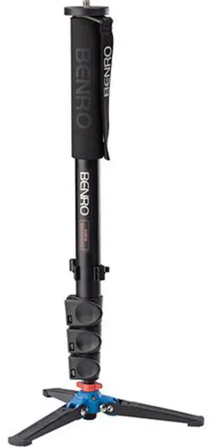 Benro A38FD 4 Section Aluminum Monopod with 3-Leg Locking Base