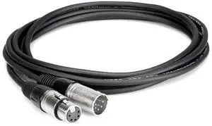 Hosa Technology DMX-503 DMX 5-Pin XLR Male to 5-Pin XLR Female Extension Cable -3'