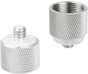 CAMVATE 1/4"-20 Male to 5/8"-27 Female Thread Adapter for Microphone Stand, 2-Pack