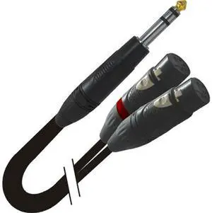 ProX XC-SYXF05 5' 1/4" TRS-M Stereo to Dual XLR-F High Performance Y Cable