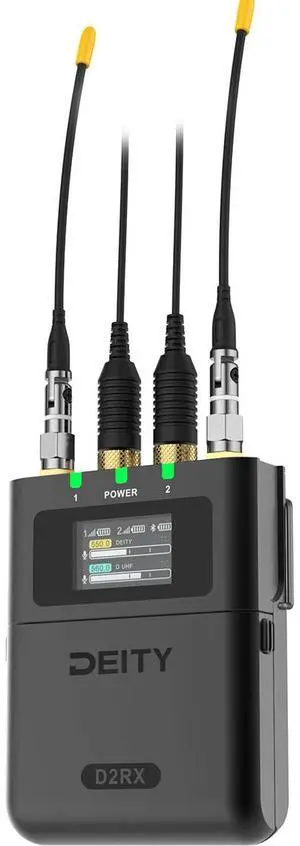 Deity Microphones Theos D2RX Digital Camera-Mount Wireless Microphone Receiver, 550-663MHz