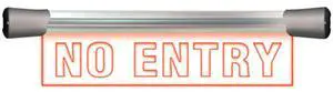 Sonifex SignalLED 40cm (15.74") Single NO ENTRY Sign Flush Mounting