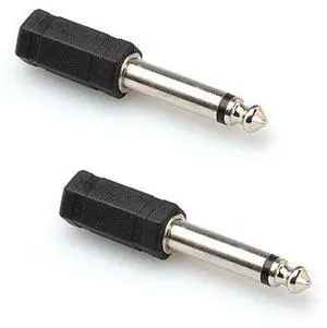 Hosa Technology 2x GPP-290 Analog Audio Adaptor 1/4" TRS to 1/4" TS