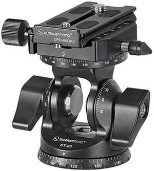 SunwayFoto DT-03R Tilt Head with Clamp for Monopod and Tripod