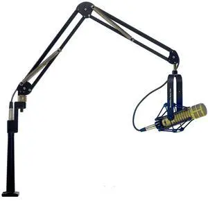 O.C. White ProBoom Elite 46.5" Extended Triple Microphone Arm with 15" XLR Riser, Carbon Black
