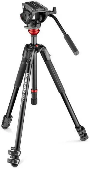 Manfrotto 190X 3-Section Aluminum Video Tripod with 500 Fluid Video Head