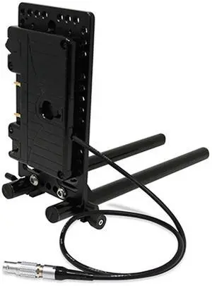 Core SWX 15mm Rail Mount Cheese Plate with 3-Stud Battery Plate and 10" 2-Pin Coil Cable for RED Komodo