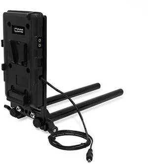 Core SWX 15mm Rail Mount Cheese Plate with V-Mount Battery Plate and 18" Regulated 8V Cable for Canon C100/C100MK2