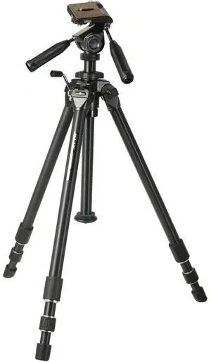 Slik Professional II 3-Section Aluminum Tripod with 3-Way Pan Head, Black