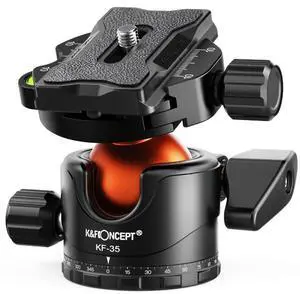 K&F Concept KF-35 Series 35mm Aluminum Alloy Panoramic Ball Head, 33 lbs Load Capacity