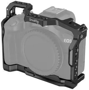 SmallRig R50 Cage for Canon R50 Camera  Aluminum Alloy with Quick Release Plate for Arca Stand  Cold Shoe  NATO Rail and Threaded Holes - 4214
