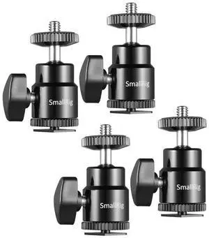 SmallRig 2 Pack 1/4" Camera Hot Shoe Mount with Additional 1/4" Screw, 2-Pack
