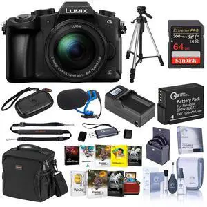 Panasonic LUMIX DMC-G85 Camera w/12-60mm f/3.5-5.6 OIS Lens, with Accessory Kit