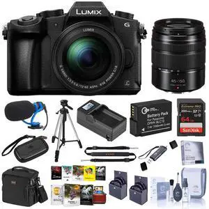 Panasonic LUMIX DMC-G85 Camera w/12-60mm Lens, 45-150mm Lens, with Accessory Kit