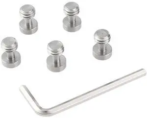 CAMVATE 3/8"-16 Male Thread Screw Adapter with Hexagon Socket Head for Grooved Baseplate, 5-Pack