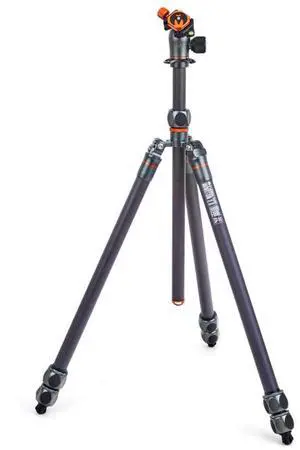 3 Legged Thing Winston 2.0 3-Section Carbon Fiber Tripod with AirHed Pro Ball Head, Metallic Slate Gray