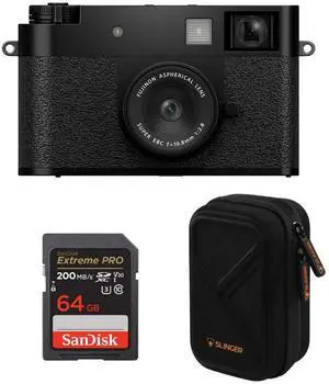Fujifilm X half Digital Camera, Black, Free Accessories Bundle