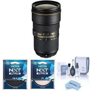 Nikon AF-S NIKKOR 24-70mm f/2.8E ED VR Lens, Bundle with Hoya 82mm UV and CPL Filters