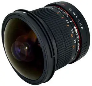 Rokinon 8mm f/3.5 HD Fisheye Lens with Removable Hood for Canon EF