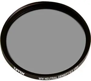Tiffen 77mm Neutral Density 0.3 Filter, 2 (1 Stop) Filter Factor, Water White Glass
