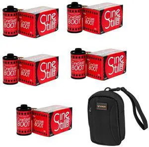 CineStill Xpro C-41 800Tungsten 35mm Color Negative Roll Film, 5-Pack, with Bag
