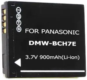 Power2000 DMW-BCH7 3.7V 900mAh Rechargeable Lithium-Ion Battery for Panasonic Digital Cameras