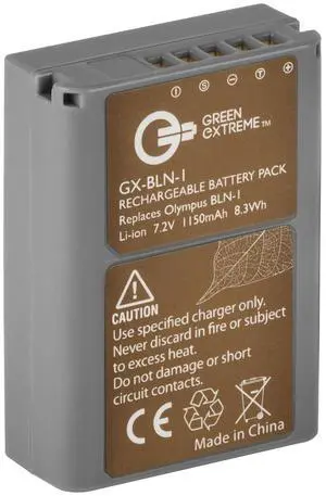 Green Extreme Green Extreme BLN-1 Battery for Olympus OM-D E-M5 II, E-M1, E-M5, Micro Pen E-P5