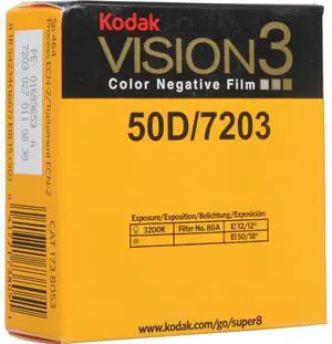 Kodak VISION3 50D/7203 Color Negative Film #1738053