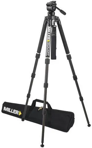 Miller Air Fluid Head with Solo-Q 75 4-Section Carbon Fiber Tripod