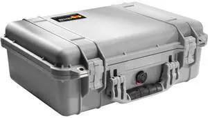 Pelican 1500 Watertight Hard Case without Foam Insert - Silver