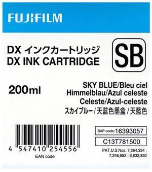 Fujifilm DX VIVIDIA Ink Cartridge 200 ML for Frontier-S Printer - SkyBlue