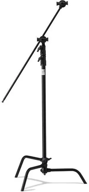 Kupo 40" Master C-Stand with Sliding Leg Kit, Includes Stand, 2.5" Grip Head & 40" Grip Arm with Hex Stud, 10.6' Maximum Stand Height, Black