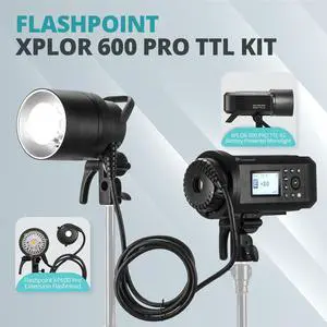 Flashpoint XPLOR 600PRO TTL R2 Battery-Powered Monolight With XP-600Pro Ext Head